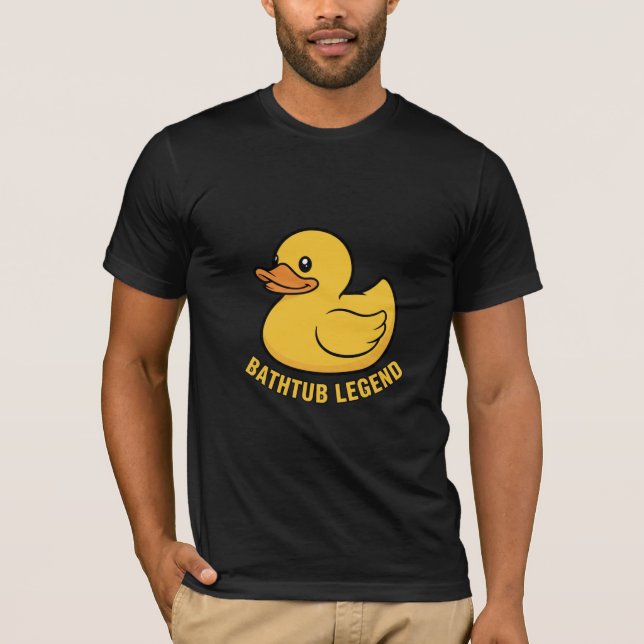 Bathtub Legend – Minimalist Rubber Duck Streetwear T Shirt (Framsida)