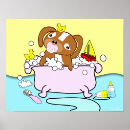 Bathtub Puppy Nappar Poster 14