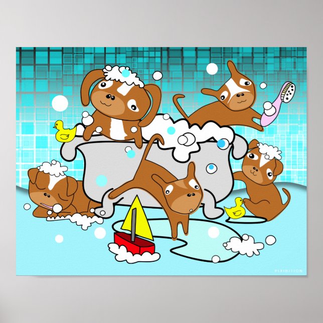 Bathtub Puppy Poster 1 (Framsidan)