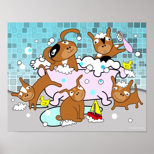 Bathtub Puppy Poster 2 (Framsidan)