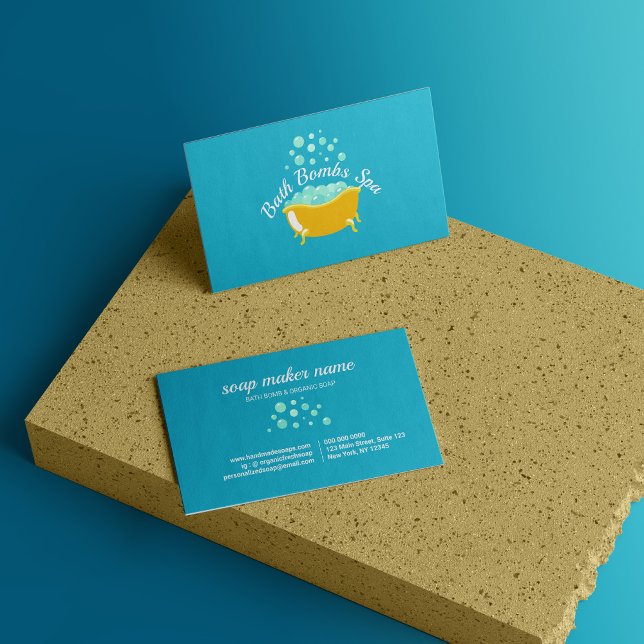 Bathtub Soap Bubbles Shampoo Visitkort (Bathtub Soap Bubbles Shampoo Business Card)