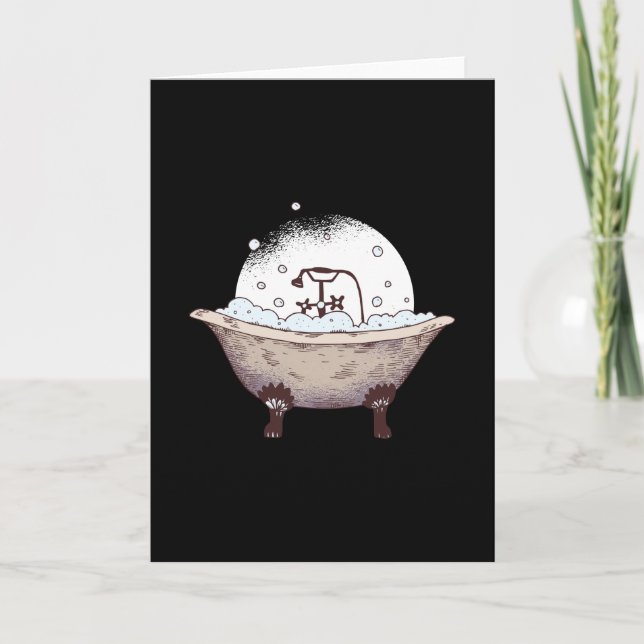 Bathtub-Tecknad Kort (Framsida)