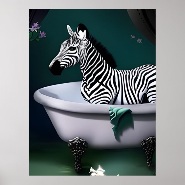 Bathtub Zebra Poster (Framsidan)