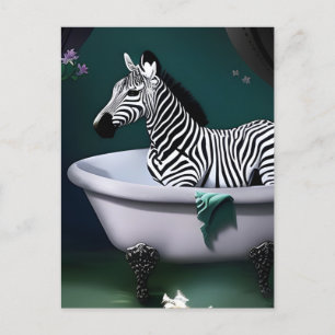 Bathtub Zebra-vykort Vykort