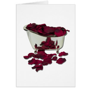 BathtubFilledWithPetals100711 Hälsningskort