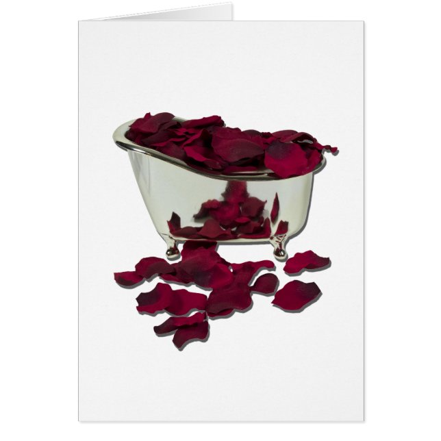 BathtubFilledWithPetals100711 Hälsningskort (Framsidan)