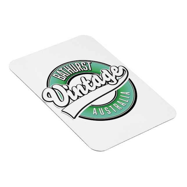 Bathurst australien vintage stil logotyp magnet (Högersidan)