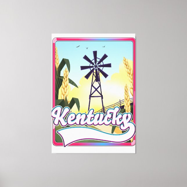 Bathurst Island Canada Travel karta Canvastryck (Framsida)