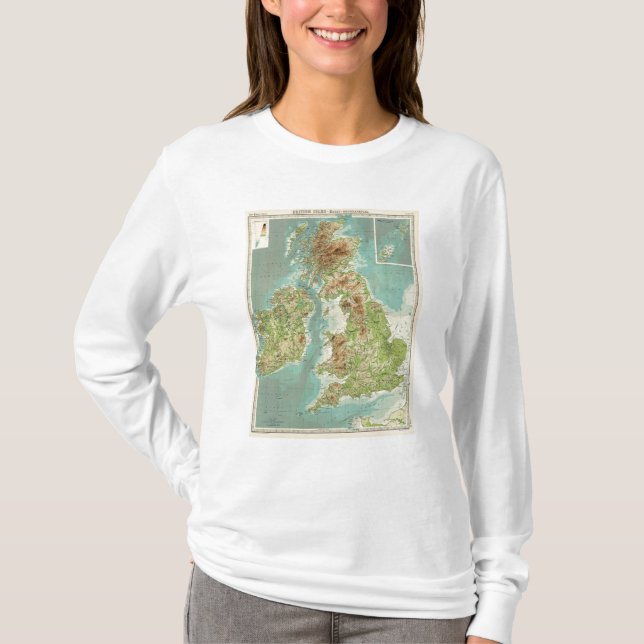 Bathyorographical karta för brittiska Isles Tröja (Framsida)