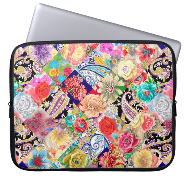 Batik bakgrund. Vintagens utformning Laptop Fodral (Framsidan)