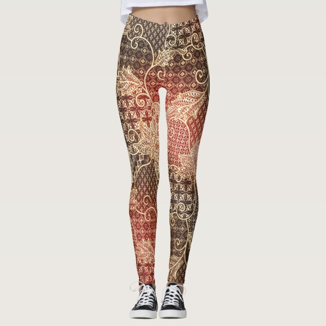 Batik Beauty: Malaysian Artistic  Leggings (Framsida)
