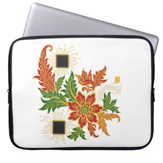 Batik Bloom & CPU Laptop Fodral