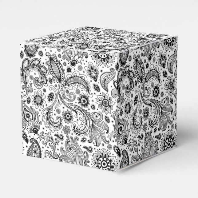 Batik boho stil blommig paisleymönster presentaskar (Framsidan Sidan)