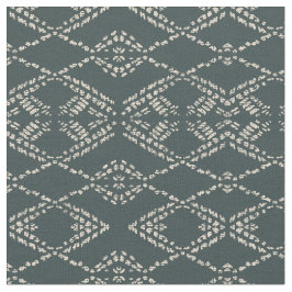 Batik boho svart ikat monokrom geometrisk  tyg