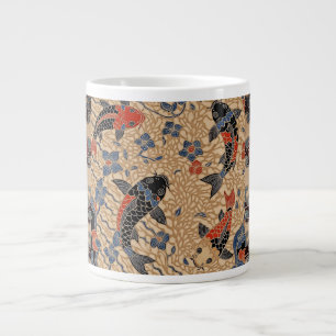 Batik Design Koi Fish,Specialty Mugg Jumbo Mugg