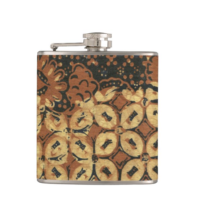 Batik Earthy Kaffeeböna Elegant Rustik Robust Fickplunta (Framsidan)