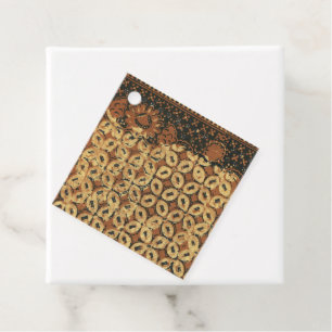 Batik Earthy Kaffeeböna Elegant Rustik Robust Gåvor Etiketter
