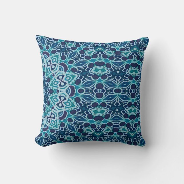 batik för kaleidoscope för krickakorallrev kudde (Framsida)