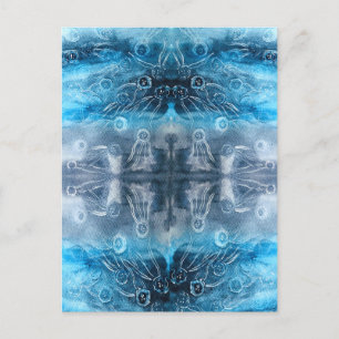 Batik i måne vykort