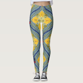 Batik indonesisk Vax-resistent Dyeing Technique Leggings