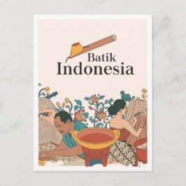 Batik Java Indonesien Resa Vykort