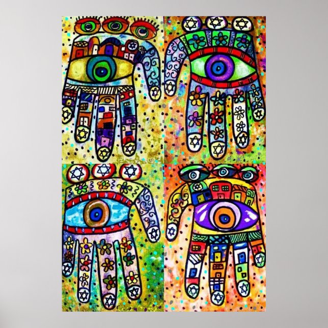 Batik Judaica Hamsas Poster (Framsidan)