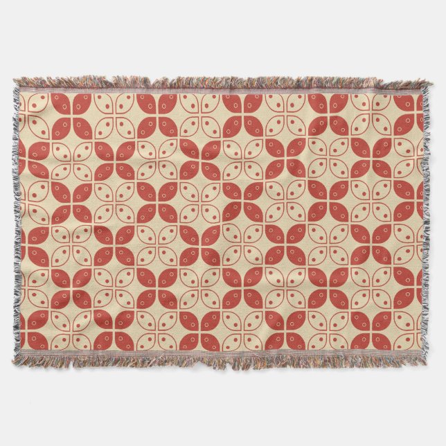 Batik Kawung, indonesisk Mönster, javanesiska, etn Filt (Framsidan)