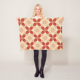 Batik Kawung, indonesisk Mönster, javanesiska, etn Fleecefilt