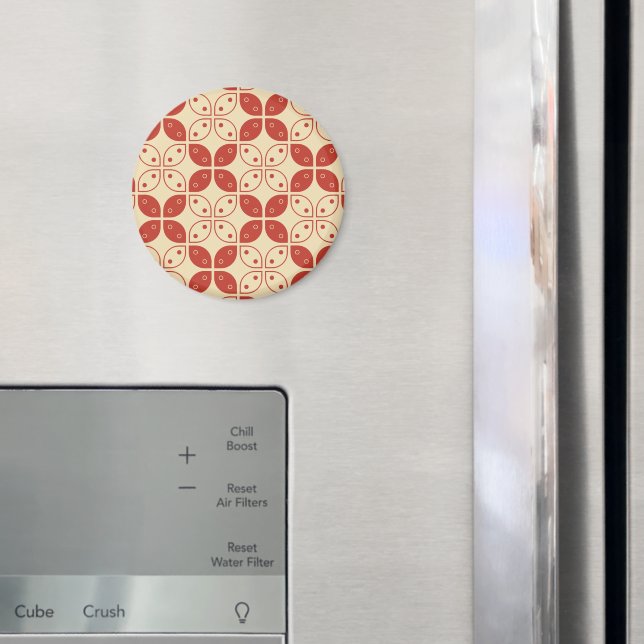 Batik Kawung, indonesisk Mönster, javanesiska, etn Magnet (In Situ (Fridge))