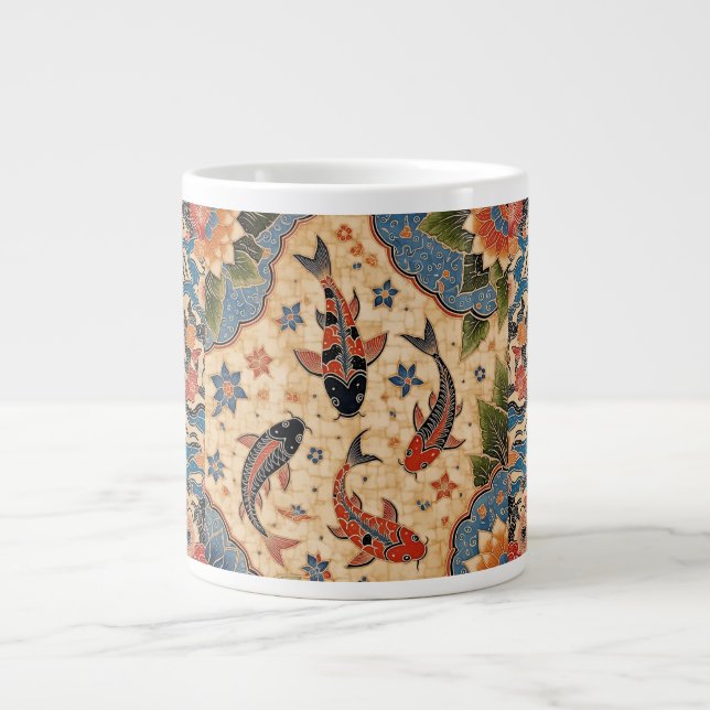 Batik Koi Fish Dreams,Specialty Mugg Jumbo Mugg (Framsidan)