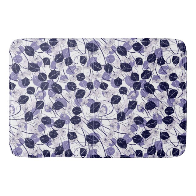 Batik Lila Löv och Vines Illustration Mönster Badrumsmatta (Framsidan)
