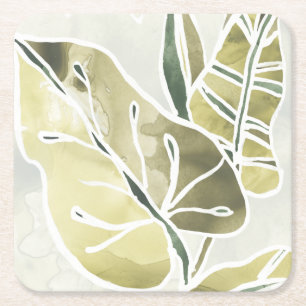 Batik Löv Underlägg Papper Kvadrat
