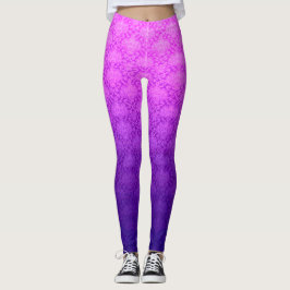 Batik-mönstrade leggings med rosa och blå nyanser