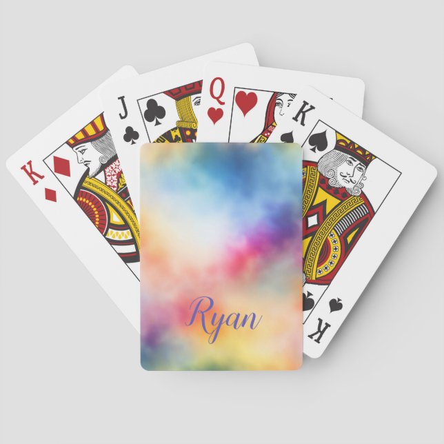 Batik Muster bunt Casinokort (Baksidan)