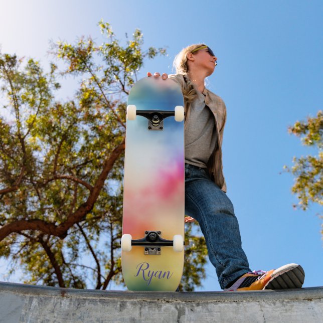 Batik Muster bunt Mini Skateboard Bräda 18,5 Cm (Utomhus 1)
