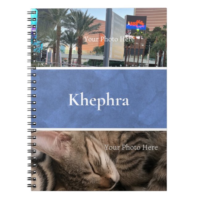 Batik Namn och Photo Collage Anteckningsbok (Framsidan)