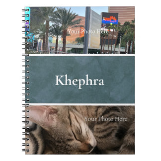 Batik Namn och Photo Collage Notebook Anteckningsbok