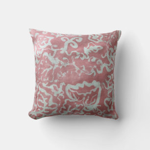 Batik Painting Boho Fiber Art Pillow Kudde