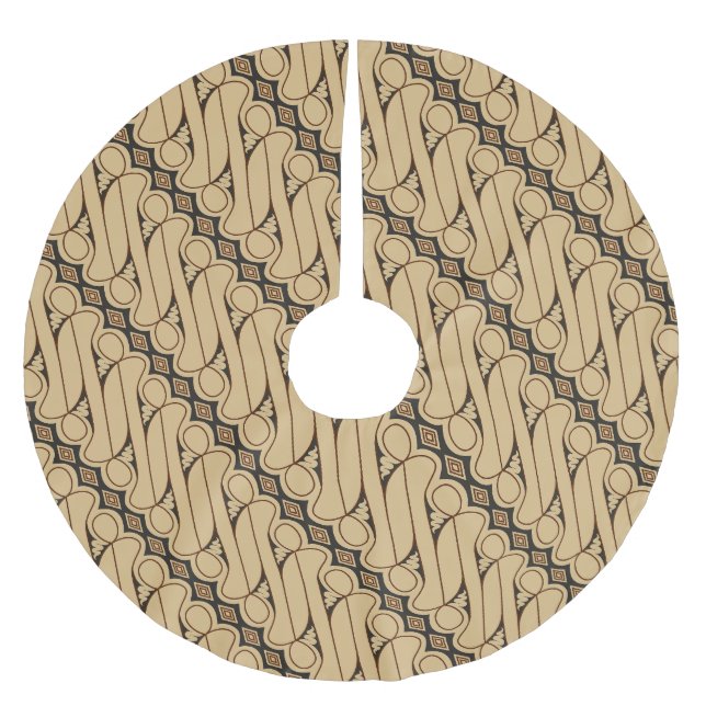 Batik Parang, indonesisk Mönster, javanesiska, etn Julgransmatta Borstad Polyester (Framsidan)