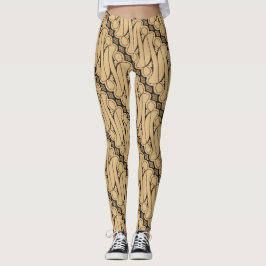 Batik Parang, indonesisk Mönster, javanesiska, etn Leggings
