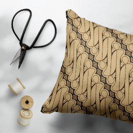 Batik Parang, indonesisk Mönster, javanesiska, etn Prydnadskudde