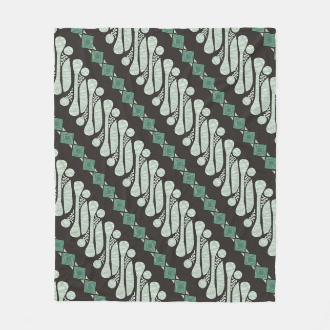 Batik Parang Yogyakarta i olika moderna mönster Fleecefilt (Framsidan)