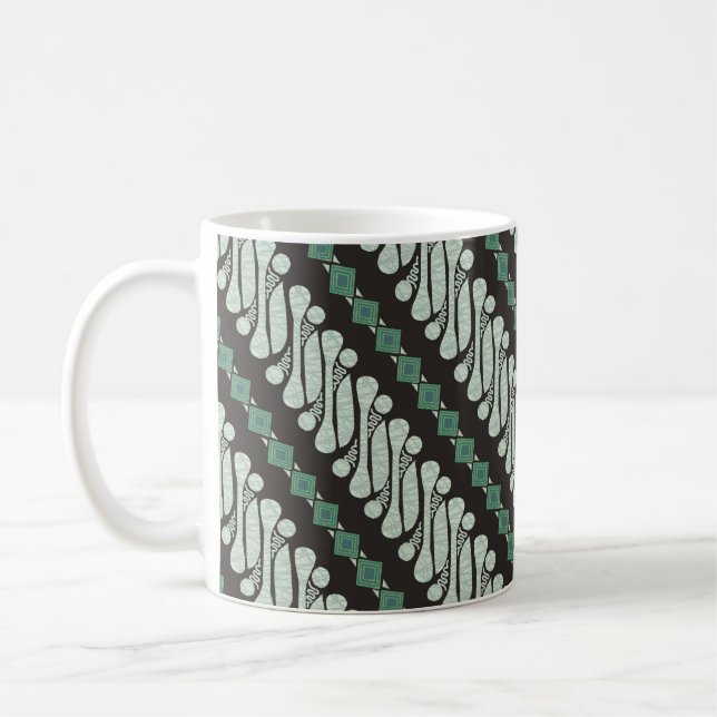 Batik Parang Yogyakarta i olika moderna mönster Kaffemugg (Vänster)