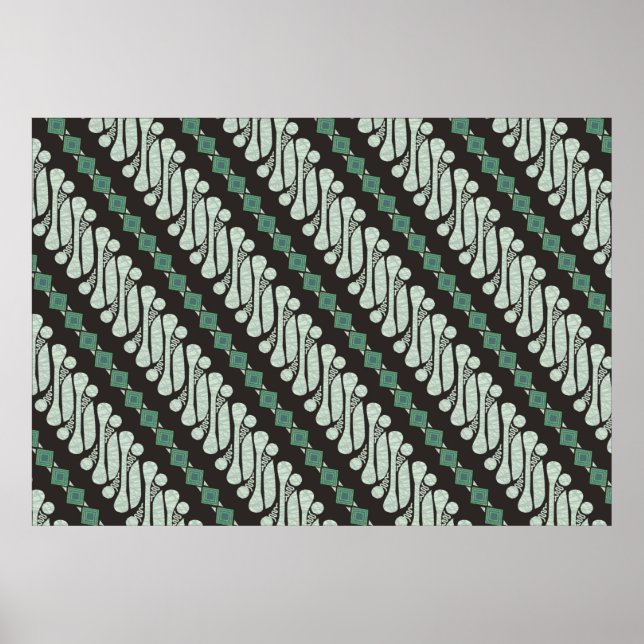 Batik Parang Yogyakarta, i olika moderna mönster Poster (Framsidan)