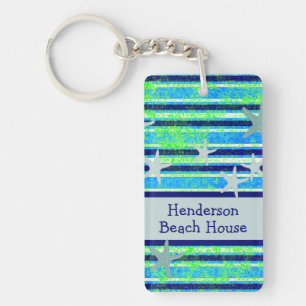 Batik Rand Beach House Acrylic Keychain