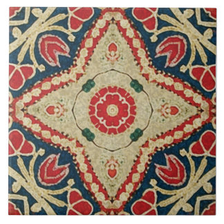 Batik-stil belägger med tegel, blommönstret som är kakelplatta