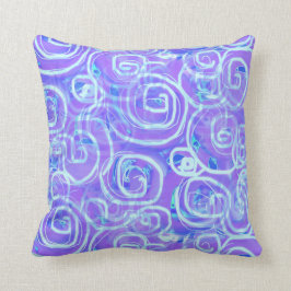 Batik-Stil lilor utskrivaven dekorativ kudde