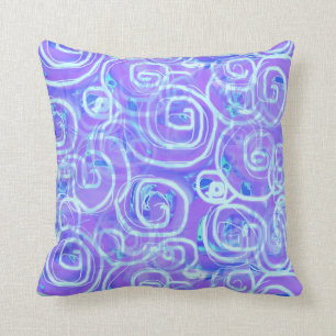 Batik-Stil lilor utskrivaven dekorativ kudde