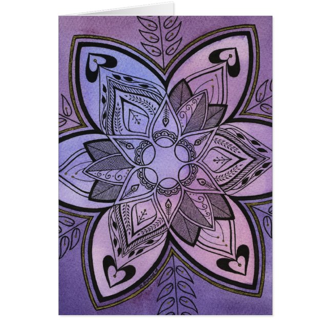 Batikdesign Hälsningskort (Framsidan)