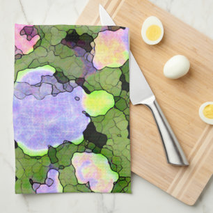 Batikvanlig hortensia kökshandduk